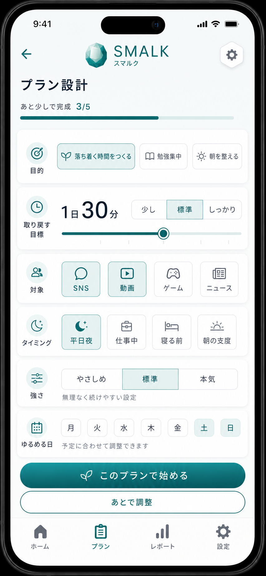プラン設計